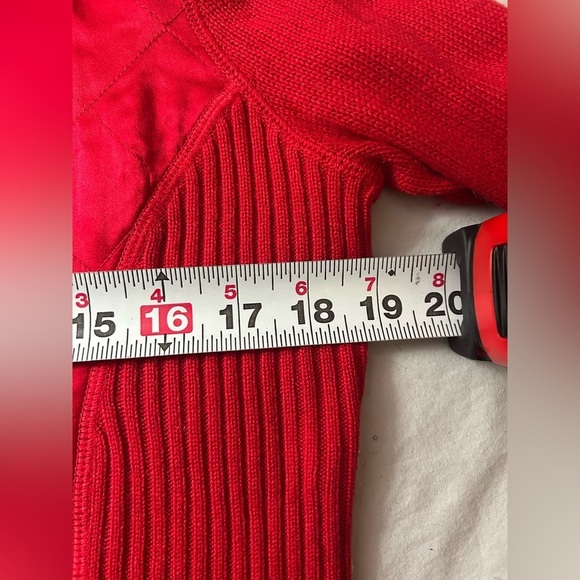 Bloomingdale’s Vintage Hoodie Sweater Red Silk Cashmere Women’s M - Picture 6 of 11